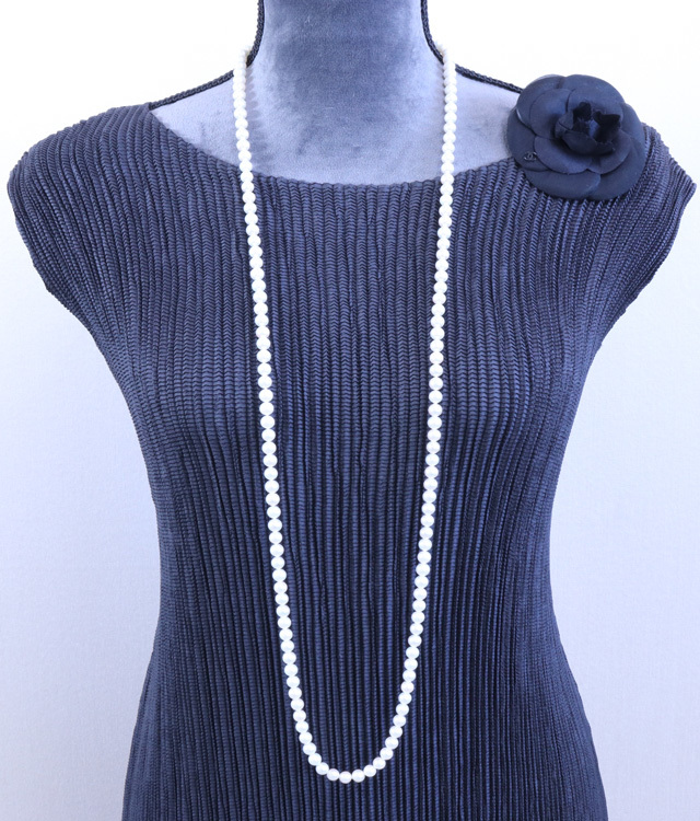 ロープ(約120cm)の長さの真珠ネックレス
