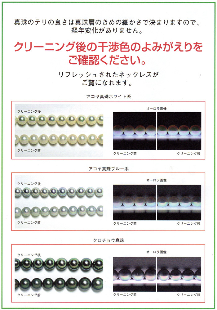 真珠クリーニング＆エステパンフレット（裏）